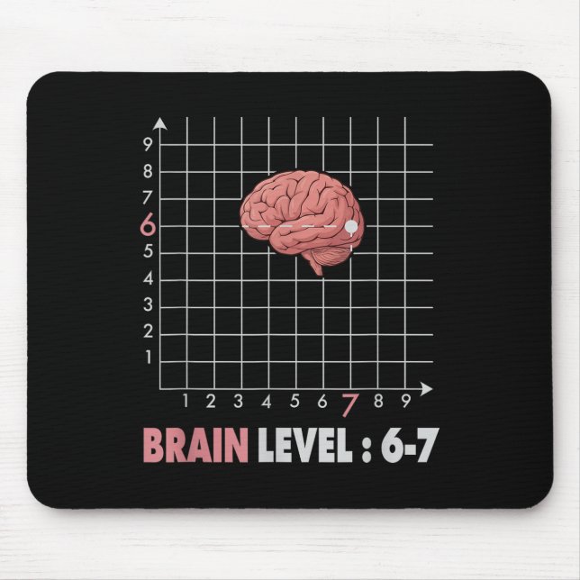 Funny 67 Meme Math Six Seven Teacher Brainrot Joke Mouse Mat (Front)