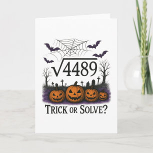 Funny 67 Meme Math Teacher 6 7 Halloween Square Ro Card