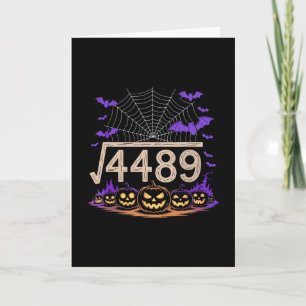 Funny 67 Meme Math Teacher 6 7 Halloween Square Ro Card