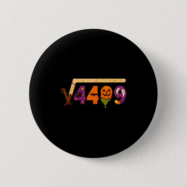Funny 67 Meme Math Teacher 6 7 Halloween Square Ro Cm Round Badge (Front)