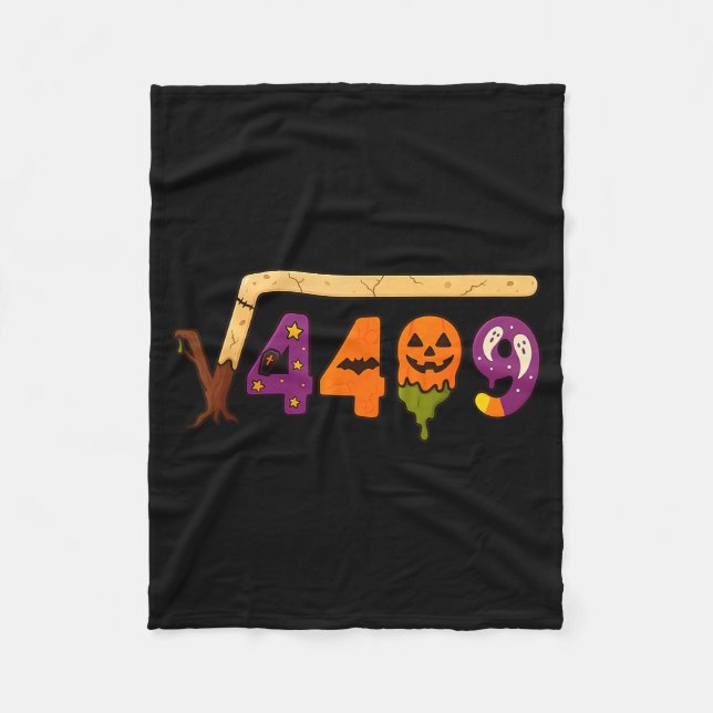 Funny 67 Meme Math Teacher 6 7 Halloween Square Ro Fleece Blanket (Front)