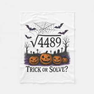 Funny 67 Meme Math Teacher 6 7 Halloween Square Ro Fleece Blanket