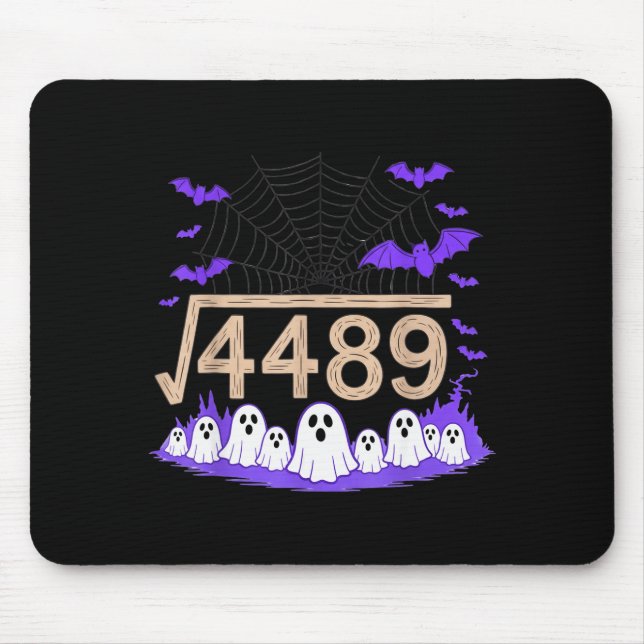 Funny 67 Meme Math Teacher 6 7 Halloween Square Ro Mouse Mat (Front)