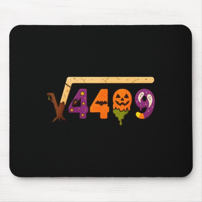 Funny 67 Meme Math Teacher 6 7 Halloween Square Ro Mouse Mat (Front)