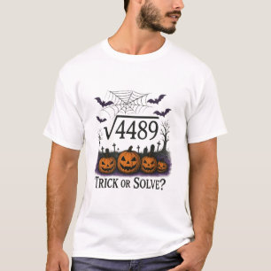 Funny 67 Meme Math Teacher 6 7 Halloween Square Ro T-Shirt