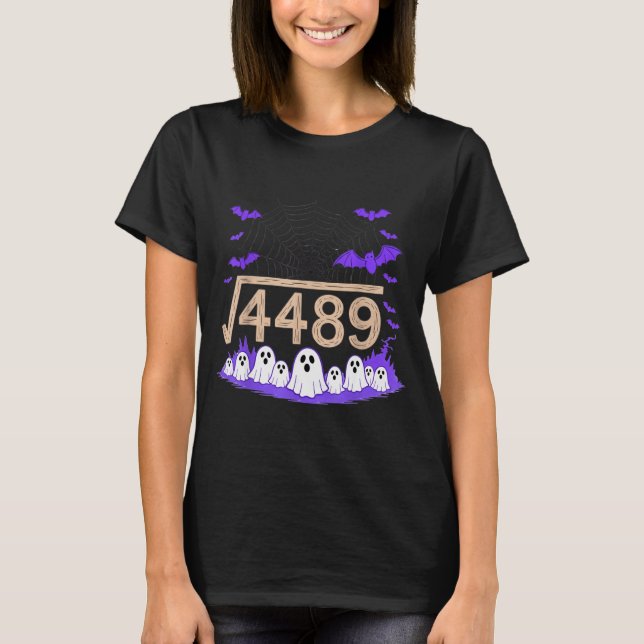 Funny 67 Meme Math Teacher 6 7 Halloween Square Ro T-Shirt (Front)