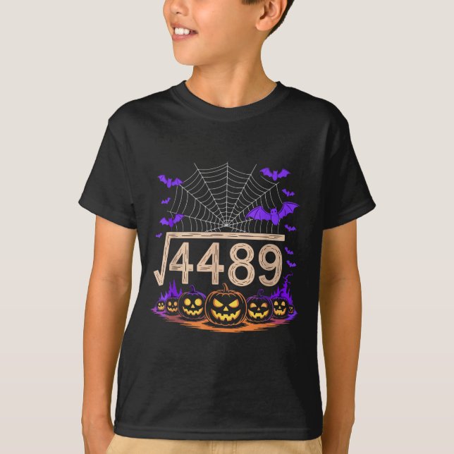 Funny 67 Meme Math Teacher 6 7 Halloween Square Ro T-Shirt (Front)