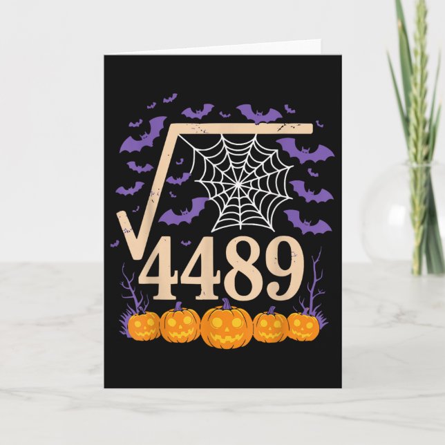 Funny 67 Meme Math Teacher 6 7 Square Root 4489  Card (Front)