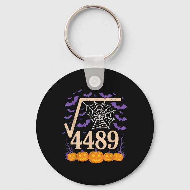 Funny 67 Meme Math Teacher 6 7 Square Root 4489  Key Ring (Front)
