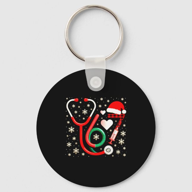 Funny 67 Meme Nurse Six Seven Nursing Festive Chri Key Ring (Front)