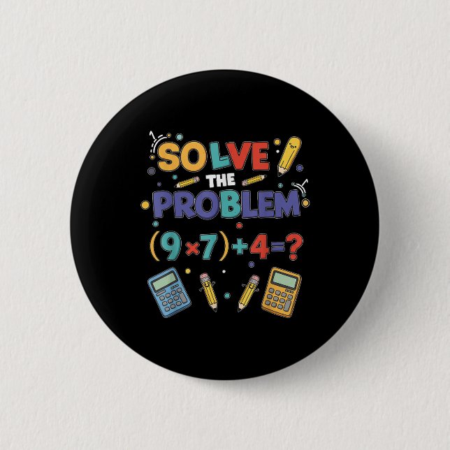 Funny 67 Meme Pemdas Elementary Math Teacher Brain 6 Cm Round Badge (Front)