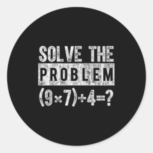 Funny 67 Meme Pemdas Elementary Math Teacher Brain Classic Round Sticker