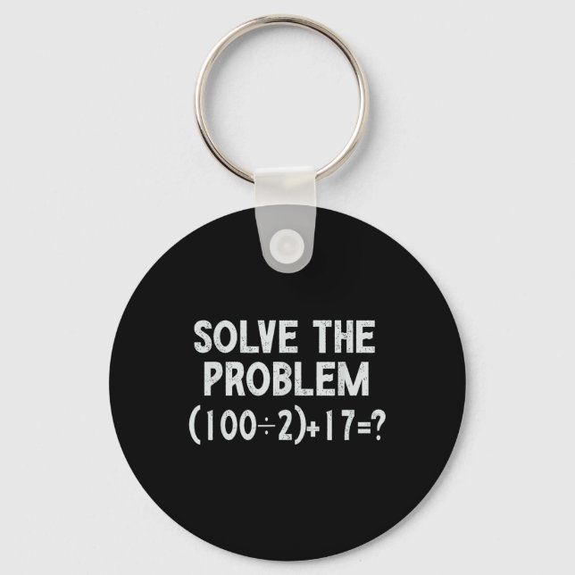 Funny 67 Meme Pemdas Elementary Math Teacher Brain Key Ring (Front)