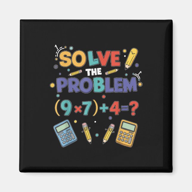 Funny 67 Meme Pemdas Elementary Math Teacher Brain Magnet (Front)