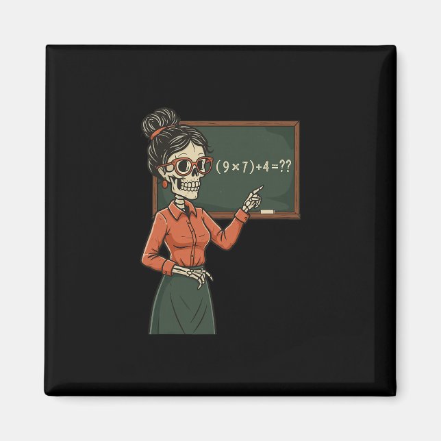 Funny 67 Meme Pemdas Elementary Math Teacher Brain Magnet (Front)