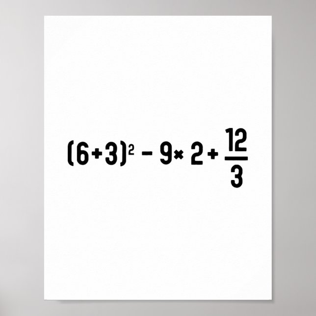 Funny 67 Meme Pemdas Elementary Math Teacher Brain Poster (Front)