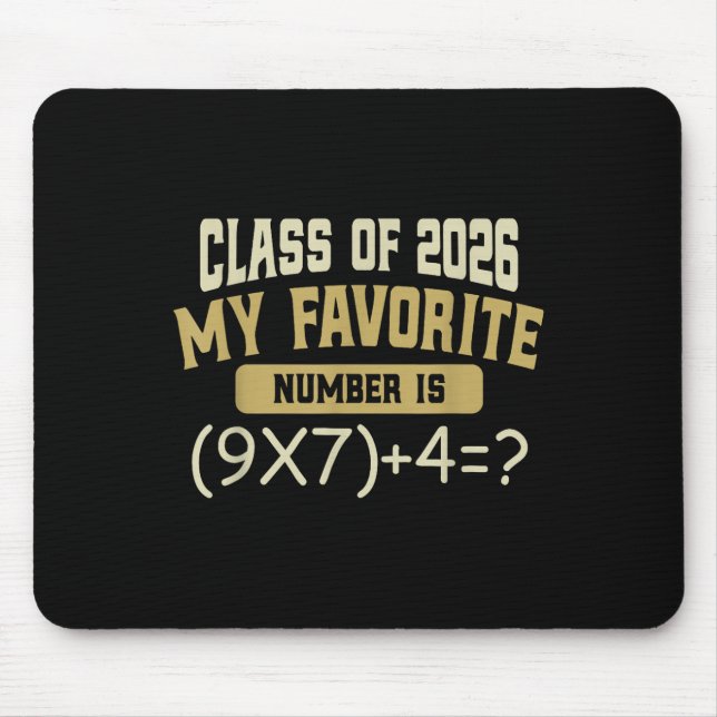 Funny 67 Meme Pemdas Math Six Seven Cl Of 2026 Gra Mouse Mat (Front)