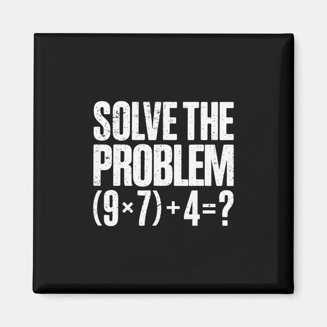 Funny 67 Meme Pemdas Math Teacher Brainrot Element Magnet (Front)