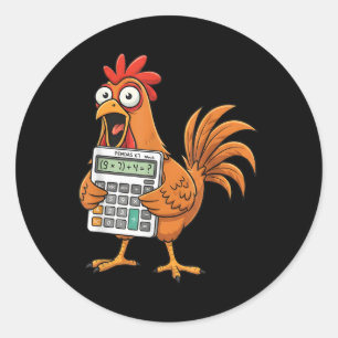 Funny 67 Meme Pemdas Math Teacher Six Seven Chicke Classic Round Sticker