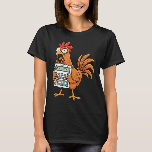 Funny 67 Meme Pemdas Math Teacher Six Seven Chicke T-Shirt (Front)