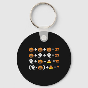 Funny 67 Meme Pumpkin Ghost Math Teacher Halloween Key Ring