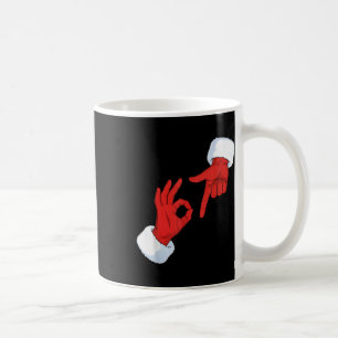Funny 67 Meme Santa Hands Gesture Six Seven Slang  Coffee Mug
