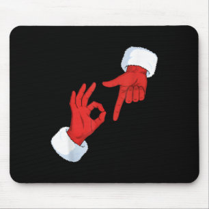 Funny 67 Meme Santa Hands Gesture Six Seven Slang Mouse Mat