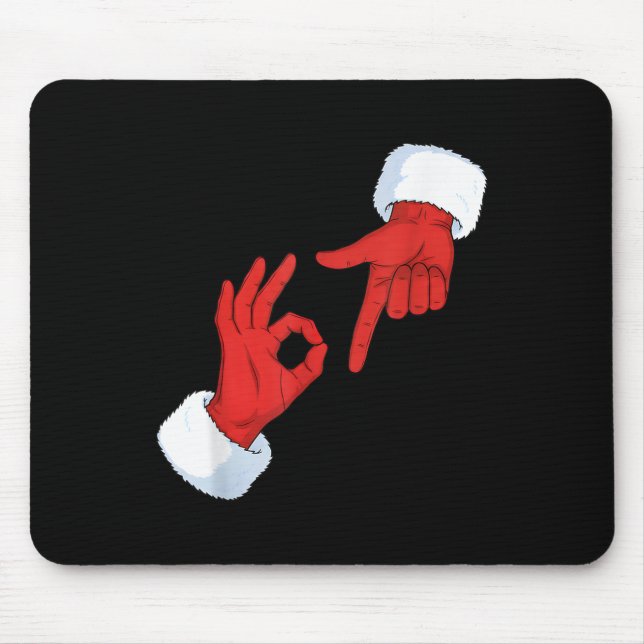 Funny 67 Meme Santa Hands Gesture Six Seven Slang  Mouse Mat (Front)
