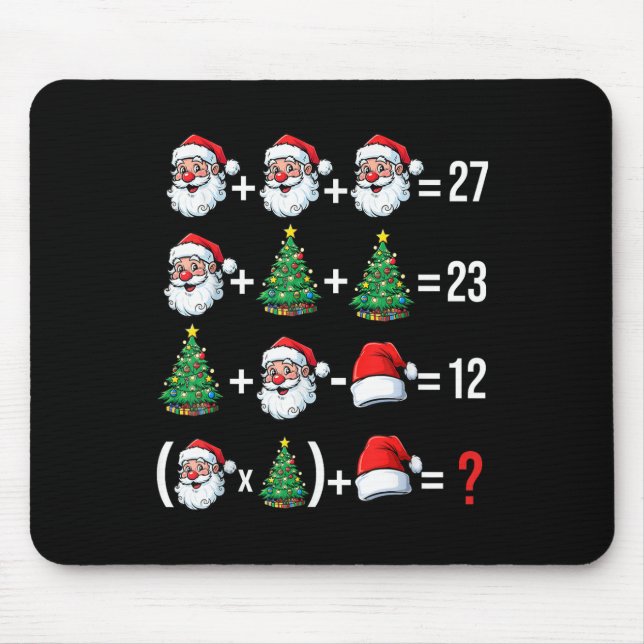 Funny 67 Meme Santa Math Teacher Christmas Pajama  Mouse Mat (Front)