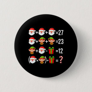 Funny 67 Meme Santa Math Teacher Christmas Six Sev 6 Cm Round Badge