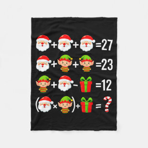 Funny 67 Meme Santa Math Teacher Christmas Six Sev Fleece Blanket