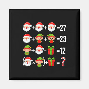 Funny 67 Meme Santa Math Teacher Christmas Six Sev Magnet
