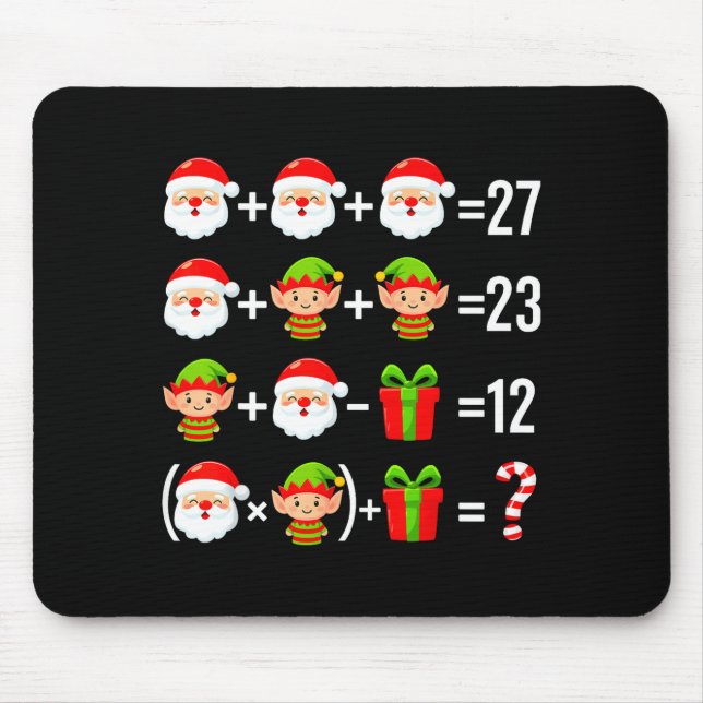 Funny 67 Meme Santa Math Teacher Christmas Six Sev Mouse Mat (Front)