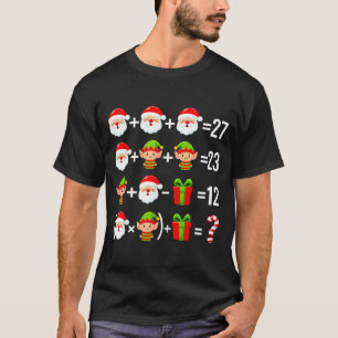 Funny 67 Meme Santa Math Teacher Christmas Six Sev T-Shirt