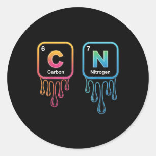 Funny 67 Meme Science Chemistry Nerd Humor Periodi Classic Round Sticker