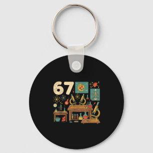 Funny 67 Meme Science Teacher Students Six Seven M Key Ring