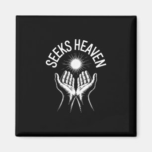 Funny 67 Meme Seeks Heaven Ironic Spiritual Religi Magnet