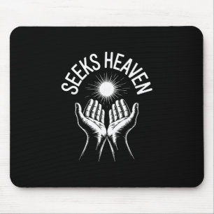 Funny 67 Meme Seeks Heaven Ironic Spiritual Religi Mouse Mat