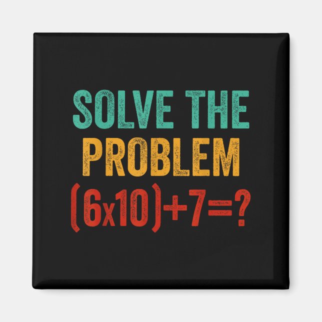 Funny 67 Meme Six Seven 6 7 Math Teacher Men Women Magnet (Front)