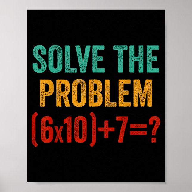 Funny 67 Meme Six Seven 6 7 Math Teacher Men Women Poster (Front)