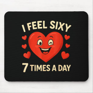 Funny 67 Meme Six Seven Heart Valentine Men Women  Mouse Mat