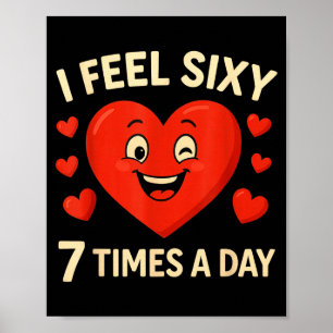 Funny 67 Meme Six Seven Heart Valentine Men Women Poster