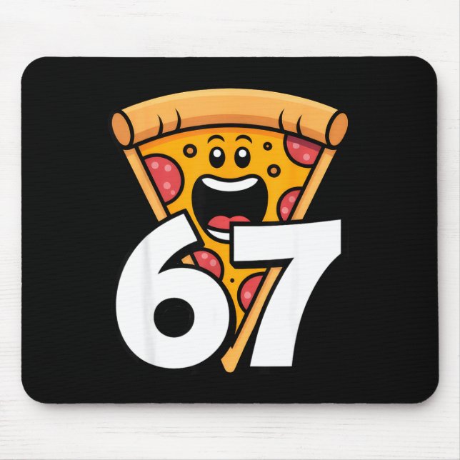 Funny 67 Meme Six Seven Humor Food Zza  Mouse Mat (Front)