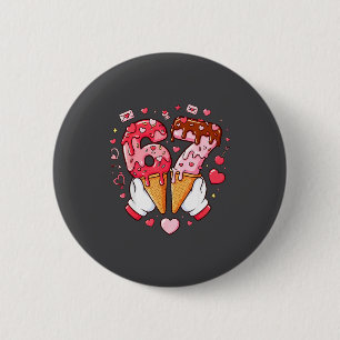 Funny 67 Meme Six Seven Ice Cream Matching Couples 6 Cm Round Badge