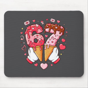 Funny 67 Meme Six Seven Ice Cream Matching Couples Mouse Mat