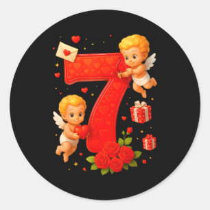 Funny 67 Meme Six Seven Matching Couples Valentine Classic Round Sticker