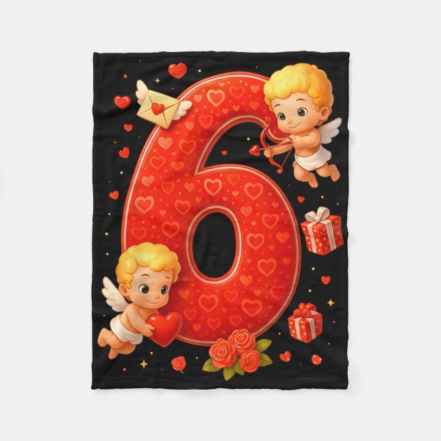 Funny 67 Meme Six Seven Matching Couples Valentine Fleece Blanket (Front)