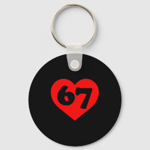 Funny 67 Meme Six Seven Matching Couples Valentine Key Ring