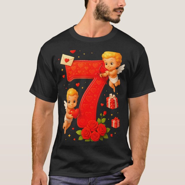 Funny 67 Meme Six Seven Matching Couples Valentine T-Shirt (Front)