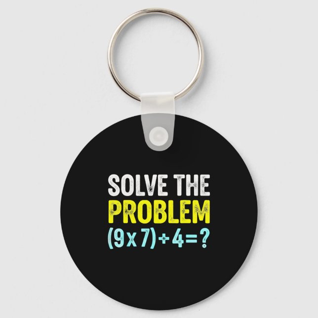 Funny 67 Meme Six Seven Math Teacher Brain-rot Jok Key Ring (Front)